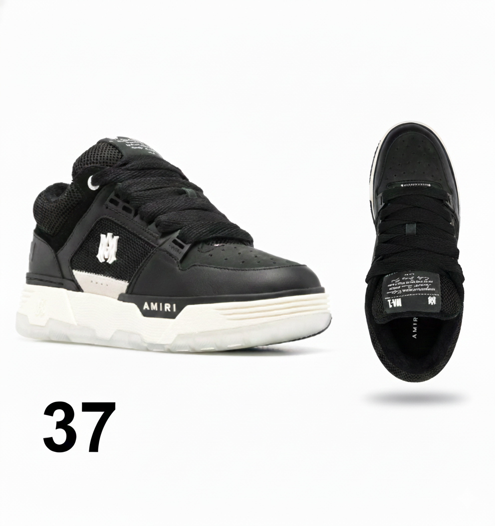 ZAPATILLA AMIRI- REPLICA - NEGRO-BLANCO --- ZAPATO